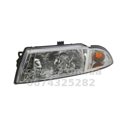 Передня ліва фара Mitsubishi Carisma 2000-2006, H4, електричне регулювання, Depo, 214-1157L-LD-EM