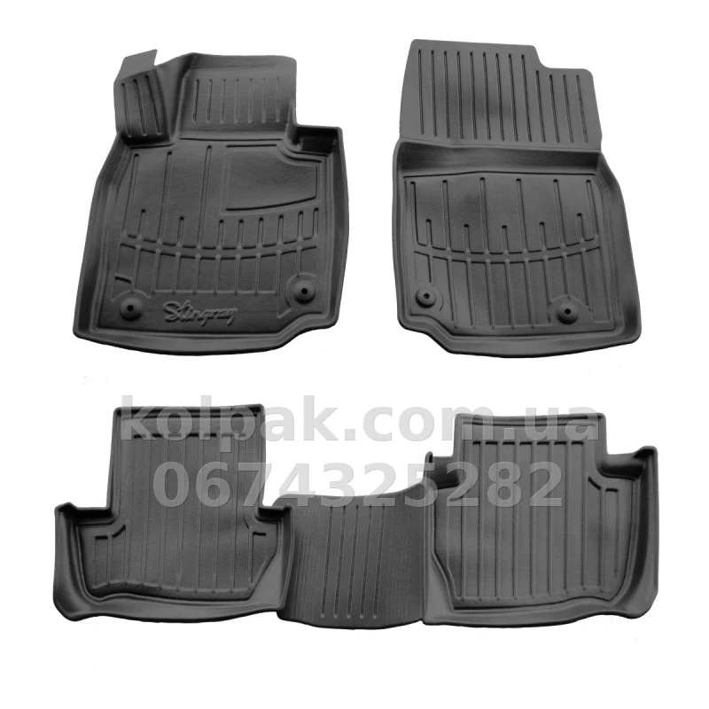 Polyurethane floor mats for Mazda MX-30 2020- with raised edges, 4 pcs Stingray 5011254 Polyurethane floor mats for Mazda MX-30 2020- with raised edges, 4 pcs Stingray 5011254 β photo 1