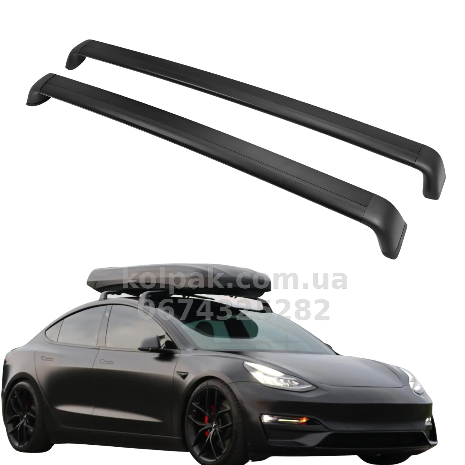 HAVOC roof crossbars for Tesla Model 3 2017β2026 β for factory roof mounting points HAVOC roof crossbars for Tesla Model 3 2017β2026 β for factory roof mounting points β photo 1