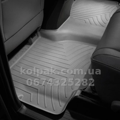 Floor mats for Toyota Sequoia 2007-2012, with raised edges, without centre console, rear, grey, Weathertech 460934 — photo 2