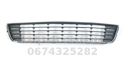 Решітка бампера Volkswagen Caddy/Touran 2010-2015, середня, із хромованим молдингом, AVTM, 1T0853677C9B9, 7422 910 Решітка бампера Volkswagen Caddy/Touran 2010-2015, середня, із хромованим молдингом, AVTM, 1T0853677C9B9, 7422 910