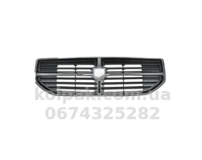 Решітка радіатора Dodge Caliber 2007-2011, хромована/чорна, AVTM, 182405991