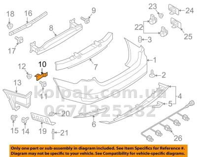 Oryginalny prawy wspornik mocowania tylnego zderzaka Volkswagen Jetta 6 2015-2018, montowany na błotniku, 5C6807394E Oryginalny prawy wspornik mocowania tylnego zderzaka Volkswagen Jetta 6 2015-2018, montowany na błotniku, 5C6807394E — zdjęcie 2