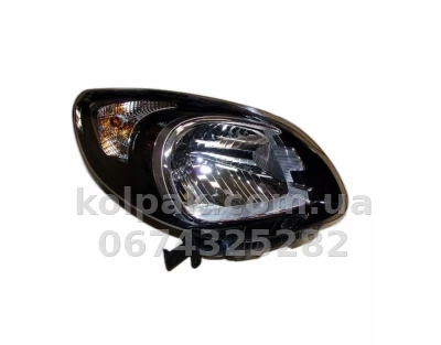 Передня права фара Renault Kangoo 2013-2021, електричне регулювання, без коректора, без ламп (H4/PY21W/W5W), чорна, Depo, 55111A4RLDEM2 Передня права фара Renault Kangoo 2013-2021, електричне регулювання, без коректора, без ламп (H4/PY21W/W5W), чорна, Depo, 55111A4RLDEM2