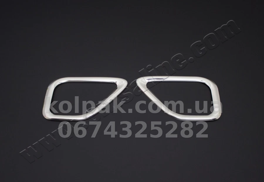 Chrome fog light surrounds (2 pcs) Fiat Doblo 2015-, OmsaLine, 2524103f Chrome fog light surrounds (2 pcs) Fiat Doblo 2015-, OmsaLine, 2524103f β photo 1