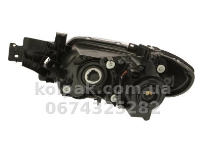 Front right headlight Mitsubishi Outlander 2005-2007, HB3/H1, chrome-plated frame, manual adjustment, Depo, 214-1179R-LD-E1 — photo 2
