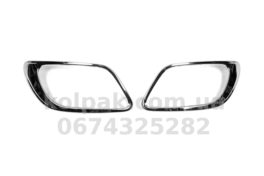 Chrome fog light surrounds (2 pcs) Renault Fluence 2013-, OmsaLine, 6113103 Chrome fog light surrounds (2 pcs) Renault Fluence 2013-, OmsaLine, 6113103 β photo 1