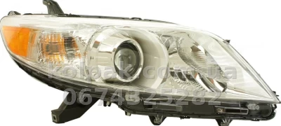 Передня права фара Toyota Sienna 2010-2020, механічне регулювання, без ламп (H11/HB3/3457ak), з функцією DRL, Depo, 31211C2RAS1 Передня права фара Toyota Sienna 2010-2020, механічне регулювання, без ламп (H11/HB3/3457ak), з функцією DRL, Depo, 31211C2RAS1
