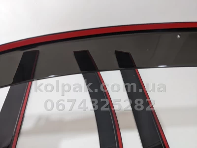 Window wind deflectors for with chrome finish adhesive-fit Volkswagen Touran 2003–2015 HAVOC — photo 15
