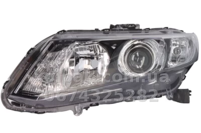 Передня ліва фара Honda Civic 9 2011-2013 SD, електричне регулювання, із коректором, без ламп (D4S/HB3/WY21W/W21), Depo, 1171110LNLEHM2 — фото 2