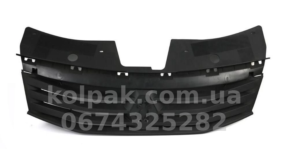 Решітка радіатора Dacia Sandero 2008-2013, чорна, AVTM, 185618996 Решітка радіатора Dacia Sandero 2008-2013, чорна, AVTM, 185618996 — фото 1
