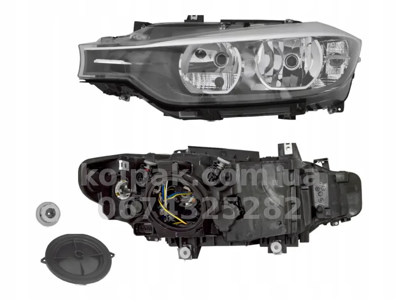 Передня ліва фара BMW 3-Series F30/31 2012-2015, електричне регулювання, із коректором, без ламп (H7/H7/PY21W/PW24W/H6W), Depo, 4441186LMLDEM2 Передня ліва фара BMW 3-Series F30/31 2012-2015, електричне регулювання, із коректором, без ламп (H7/H7/PY21W/PW24W/H6W), Depo, 4441186LMLDEM2 — фото 1