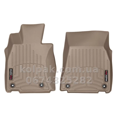 Килимки в салон Lexus LS460 2012- AWD, з бортиком, передні, бежеві, Weathertech 455141 Килимки в салон Lexus LS460 2012- AWD, з бортиком, передні, бежеві, Weathertech 455141