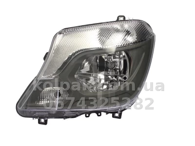 Передня ліва фара Mercedes-Benz Sprinter 2013-2018, H7/H7, електричне регулювання, із моторчиком, чорна, Depo, 440-11C1LMLDEM2 Передня ліва фара Mercedes-Benz Sprinter 2013-2018, H7/H7, електричне регулювання, із моторчиком, чорна, Depo, 440-11C1LMLDEM2