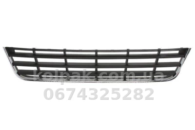 Решітка бампера Volkswagen Passat B6 2005-2010, середня, чорний молдинг, AVTM, 3C0853671C9B9, 7407 998 Решітка бампера Volkswagen Passat B6 2005-2010, середня, чорний молдинг, AVTM, 3C0853671C9B9, 7407 998