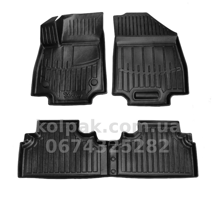 Polyurethane floor mats for KIA EV3 2024- with raised edges, 4 pcs Stingray 5010224 Polyurethane floor mats for KIA EV3 2024- with raised edges, 4 pcs Stingray 5010224 β photo 1