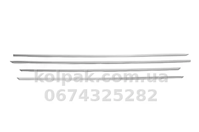 Chrome door moulding covers (4 pcs, stainless steel) Dacia Lodgy 2013-, OmsaLine, 2006131 — photo 2