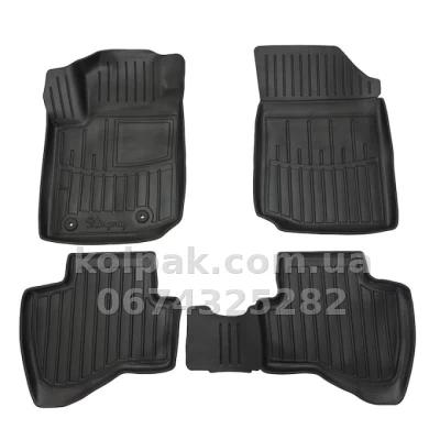 Поліуретанові килимки в салон Peugeot 108/ Citroen C1/ Toyota Aygo 2014- з бортиком, 4 шт. Stingray 5016294