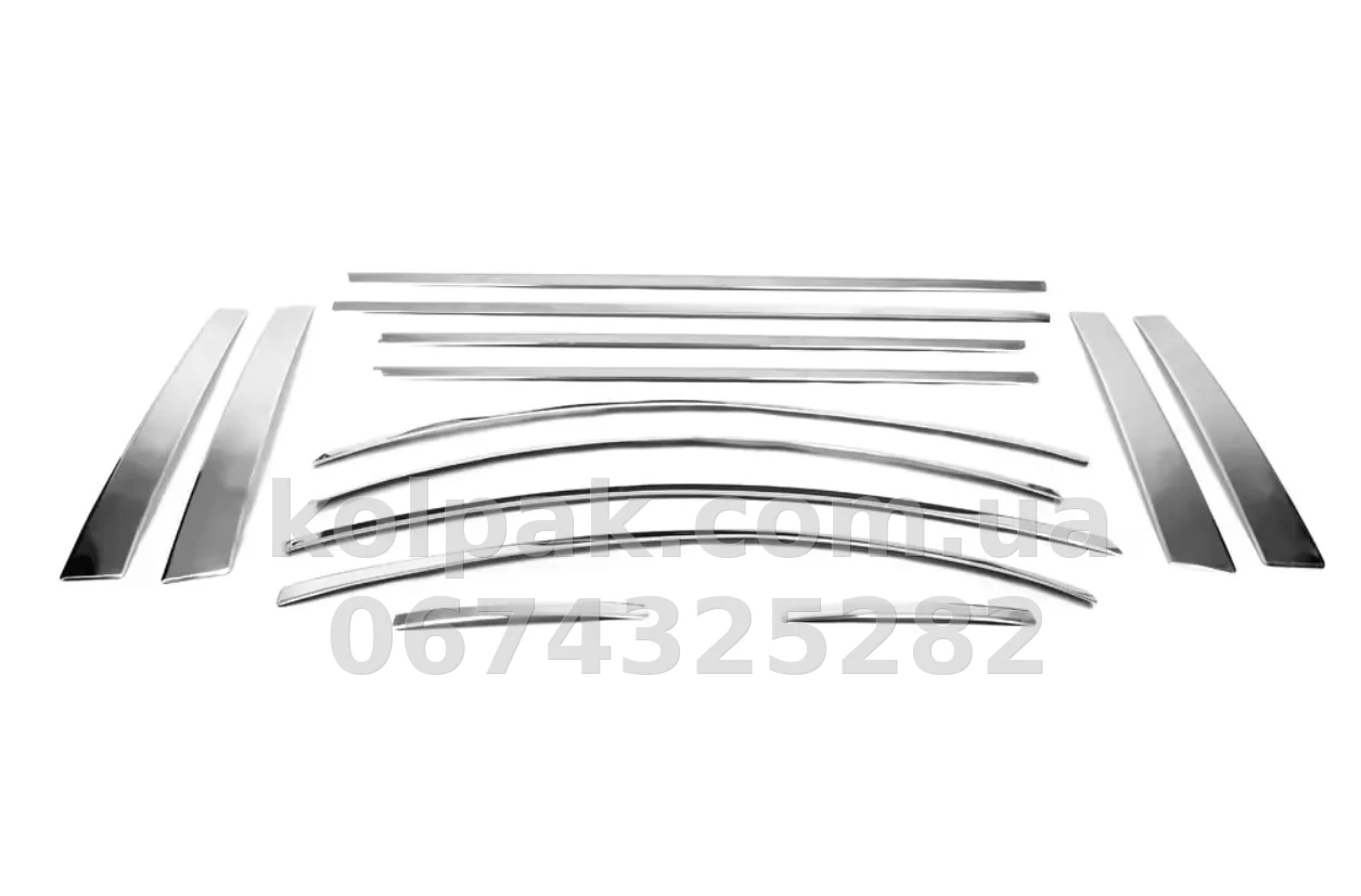 Chrome window trims (12 pcs, full set) Hyundai Accent SD 2005-2011, OmsaLine, 3203146 Chrome window trims (12 pcs, full set) Hyundai Accent SD 2005-2011, OmsaLine, 3203146 β photo 1