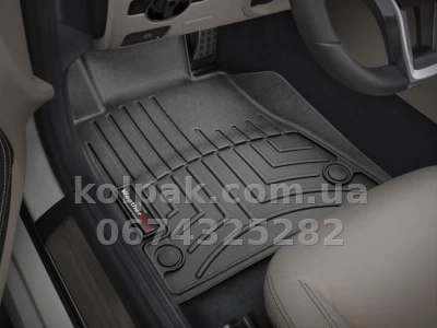 Floor mats for Hyundai Santa Fe 2021-, hybrid, front, black, Weathertech 4416771 — photo 2