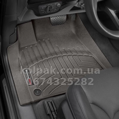 Floor mats for Audi Q7 2016-/Q8 2018-, with raised edges, front, cocoa, Weathertech 478871 — photo 2