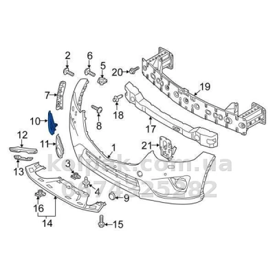Ліва решітка бампера Mazda CX-5 2012-2015, без отвору для протитуманної фари, AVTM, KD4550C21, 184421915 — фото 2
