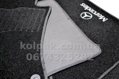 Ворсові килимки в салон Mercedes-Benz E-Class W212 2009-2016, Premium, чорні, 5 шт., AVTM BLCLX1345 — фото 9