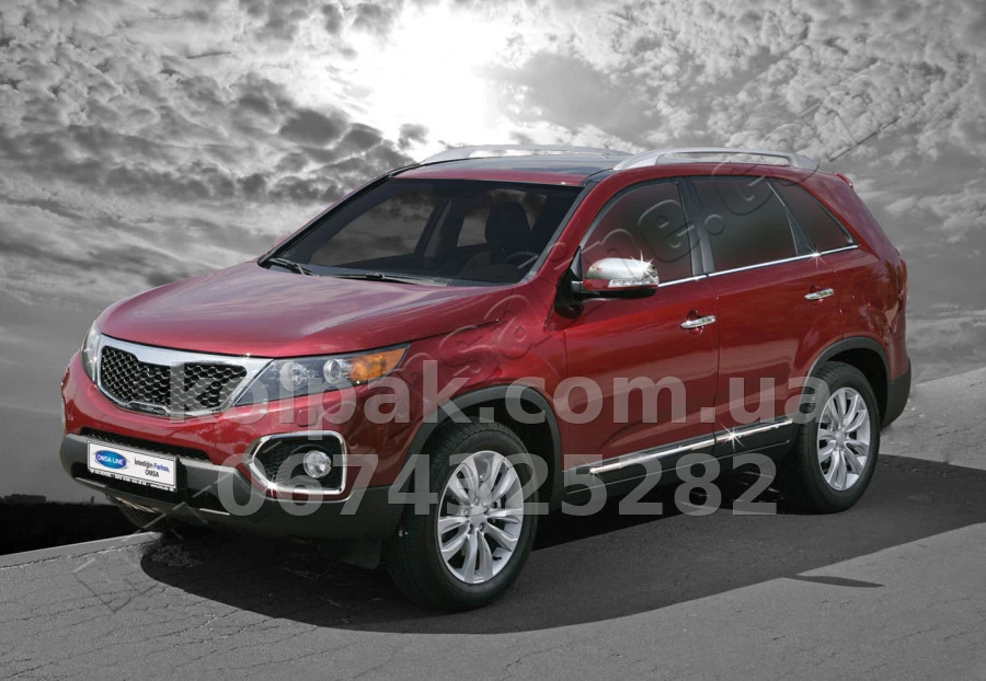 Chrome mirror covers (2 pcs) Kia Sorento 2010-, OmsaLine, 4013111 Chrome mirror covers (2 pcs) Kia Sorento 2010-, OmsaLine, 4013111 β photo 1