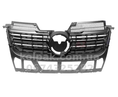 Решітка радіатора Volkswagen Golf 5 Combi/Jetta 2007-2009, із хромованим молдингом, AVTM, 189544990 Решітка радіатора Volkswagen Golf 5 Combi/Jetta 2007-2009, із хромованим молдингом, AVTM, 189544990
