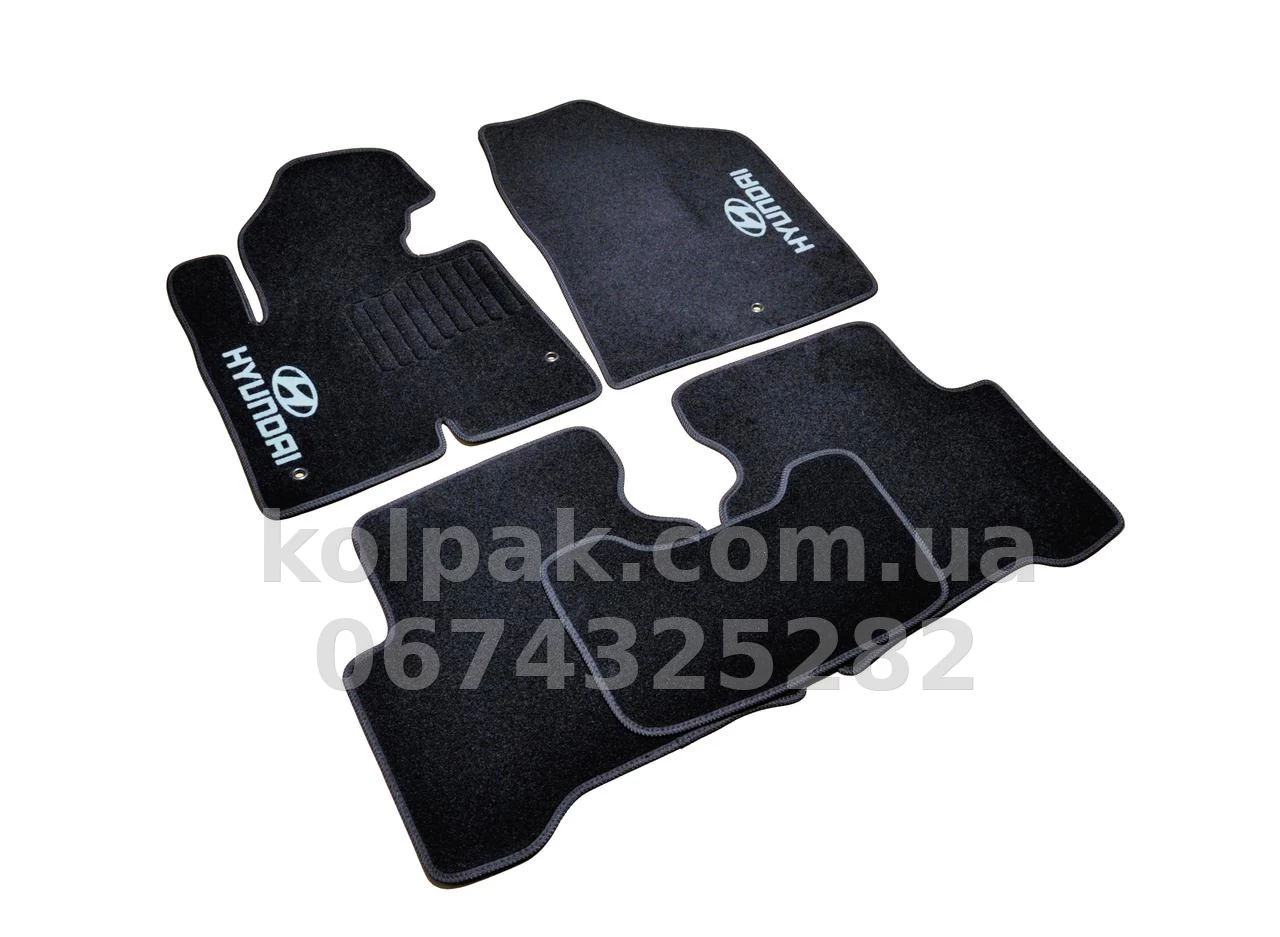 Carpet floor mats for Hyundai Santa Fe 2012-, Premium, black, AVTM BLCLX1236 Carpet floor mats for Hyundai Santa Fe 2012-, Premium, black, AVTM BLCLX1236 β photo 1