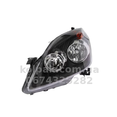 Передня ліва фара Opel Zafira B 2005-2006, H7/H1 чорна, електричне регулювання, Depo, 442-1149L-LDEM2 Передня ліва фара Opel Zafira B 2005-2006, H7/H1 чорна, електричне регулювання, Depo, 442-1149L-LDEM2