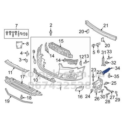 Праве кріплення переднього бампера Audi A6 С7 2011-2014, AVTM, 4G0807284, 181214932 — фото 2