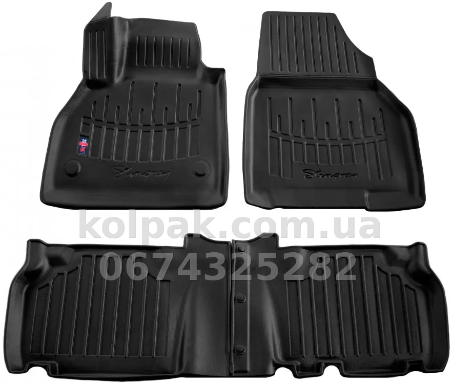 Поліуретанові килимки в салон Renault Kangoo 2008-2019, 4 шт., з бортиком, 5 шт., Stingray, 5018114 Поліуретанові килимки в салон Renault Kangoo 2008-2019, 4 шт., з бортиком, 5 шт., Stingray, 5018114 — фото 1