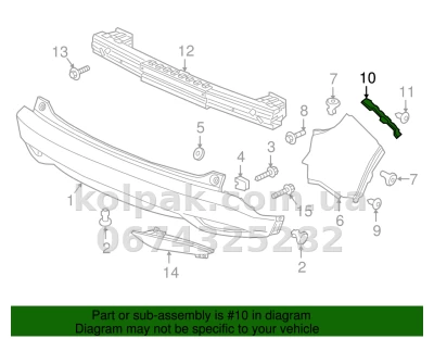 Left front bumper mounting bracket Honda HR-V 2015-, AVTM, 71598T7AJ00, 183043961 — photo 3