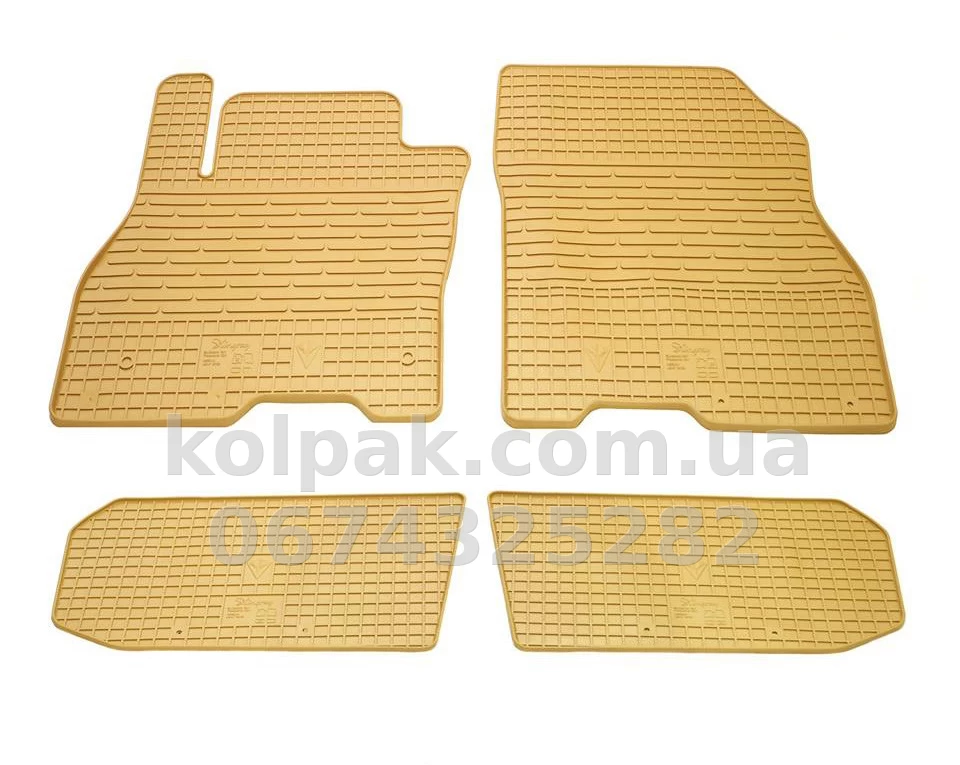 Floor mats for Nissan Leaf 2012-, beige, 4 pcs, Stingray, 2014094 Floor mats for Nissan Leaf 2012-, beige, 4 pcs, Stingray, 2014094 β photo 1