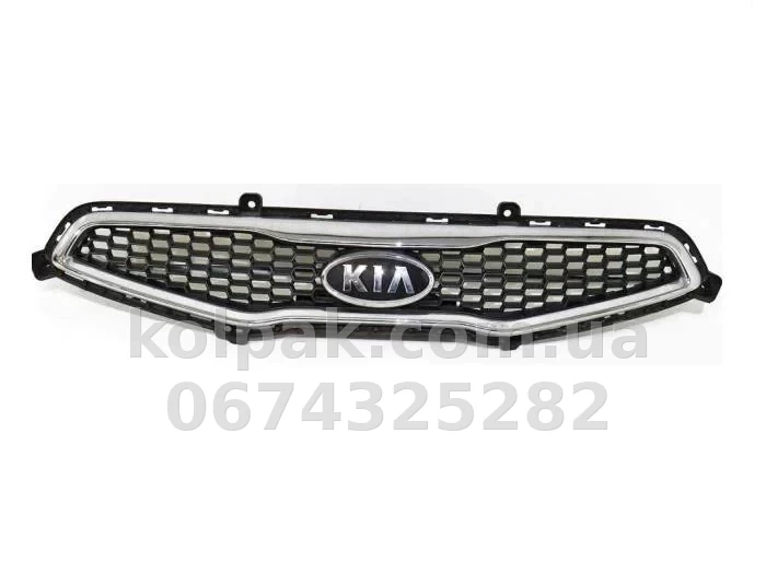 Radiator grille Kia Picanto 2011-2016, with chrome surround, AVTM, 184043990 Radiator grille Kia Picanto 2011-2016, with chrome surround, AVTM, 184043990 β photo 1