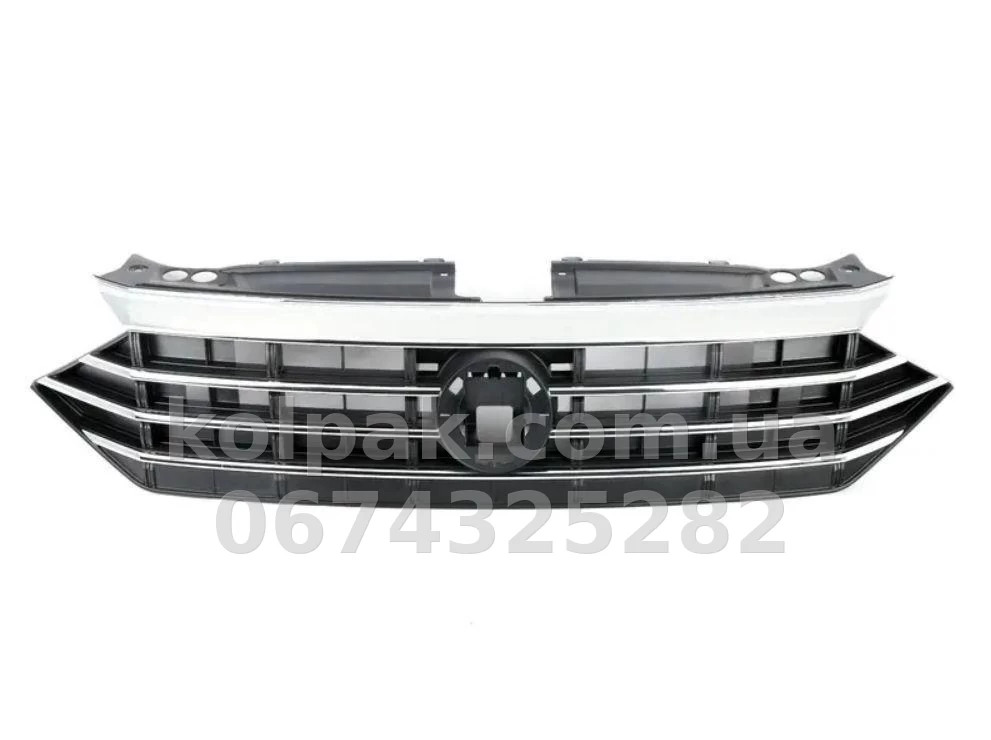 Radiator grille Volkswagen Jetta 2018-, with chrome moulding, AVTM, 187447990 Radiator grille Volkswagen Jetta 2018-, with chrome moulding, AVTM, 187447990 β photo 1