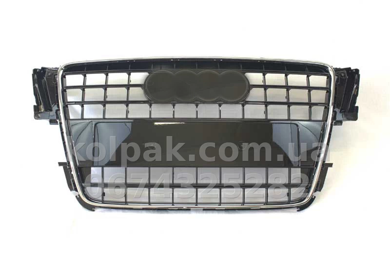 Решітка радіатора Audi A4 2012-2016, USA, хромована/сіра, AVTM, 531774602 Решітка радіатора Audi A4 2012-2016, USA, хромована/сіра, AVTM, 531774602 — фото 1