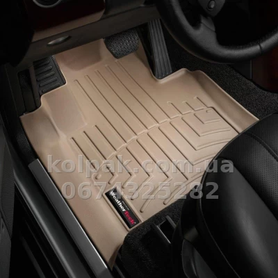 Floor mats for Land Rover Range Rover Vogue 2003-2009, with raised edges, front, beige, Weathertech 450731 — photo 2