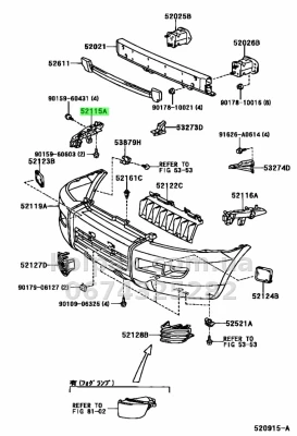 Оригінальне праве кріплення переднього бампера Toyota Land Cruiser Prado 120 2003-2009, 5211560071 Оригінальне праве кріплення переднього бампера Toyota Land Cruiser Prado 120 2003-2009, 5211560071 — фото 2