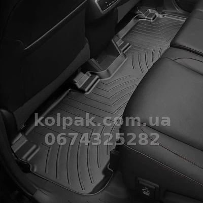 Floor mats for Toyota Highlander 2014-, with raised edges, rear, black, Weathertech 446322 — photo 2