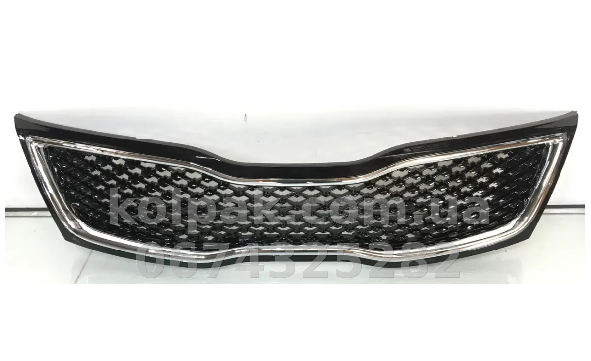 Radiator grille Kia Optima 2013-2016, black gloss, AVTM, 184032992 Radiator grille Kia Optima 2013-2016, black gloss, AVTM, 184032992 β photo 1