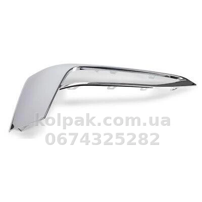 Правий молдинг решітки бампера BMW 5-Series G30/G31 2017-2020, Luxury, хром, AVTM, 51117385284, 181447918 Правий молдинг решітки бампера BMW 5-Series G30/G31 2017-2020, Luxury, хром, AVTM, 51117385284, 181447918