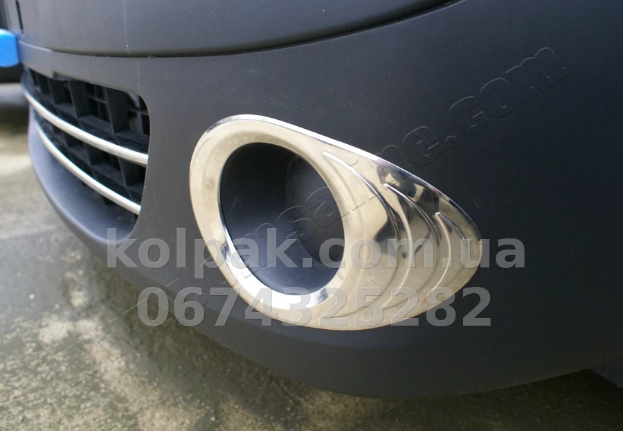 Chrome fog light surrounds (2 pcs) Renault Kangoo 2008-, OmsaLine, 6122103 Chrome fog light surrounds (2 pcs) Renault Kangoo 2008-, OmsaLine, 6122103 β photo 1