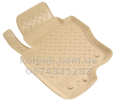 Polyurethane floor mats for Infiniti FX50 S51 2008-2012, beige, Norplast, NPL-Po-33-51B — photo 2