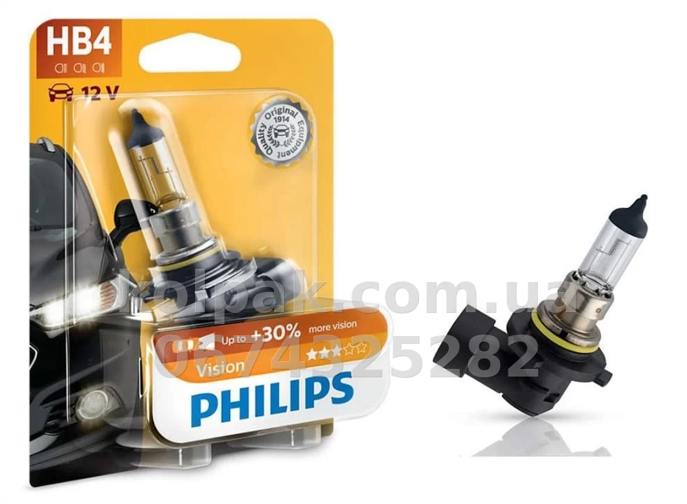 Żarówka samochodowa HB4 Vision+30% 12V 51W P22d (opakowanie blistrowe 1 szt.) Żarówka samochodowa HB4 Vision+30% 12V 51W P22d (opakowanie blistrowe 1 szt.) — zdjęcie 1