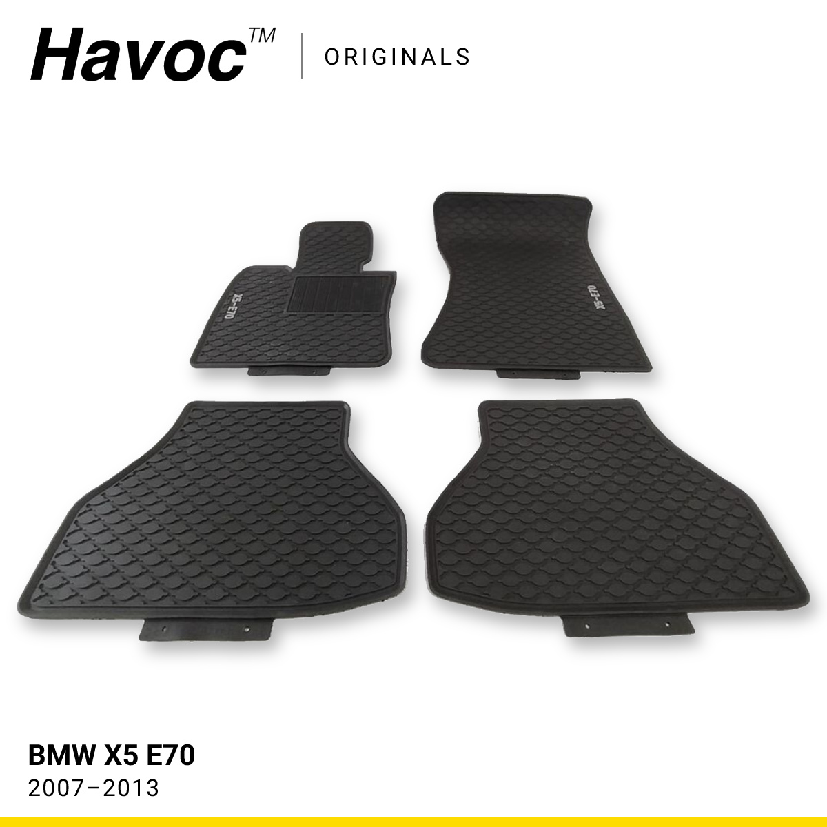 BMW X5 E70 2007–2013 Оригінальні килимки HAVOC гумові в салон повний комплект