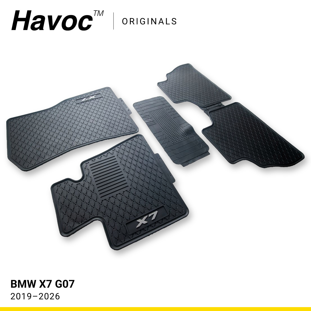 BMW X7 G07 2019–2026 з LOGO килимки HAVOC Originals