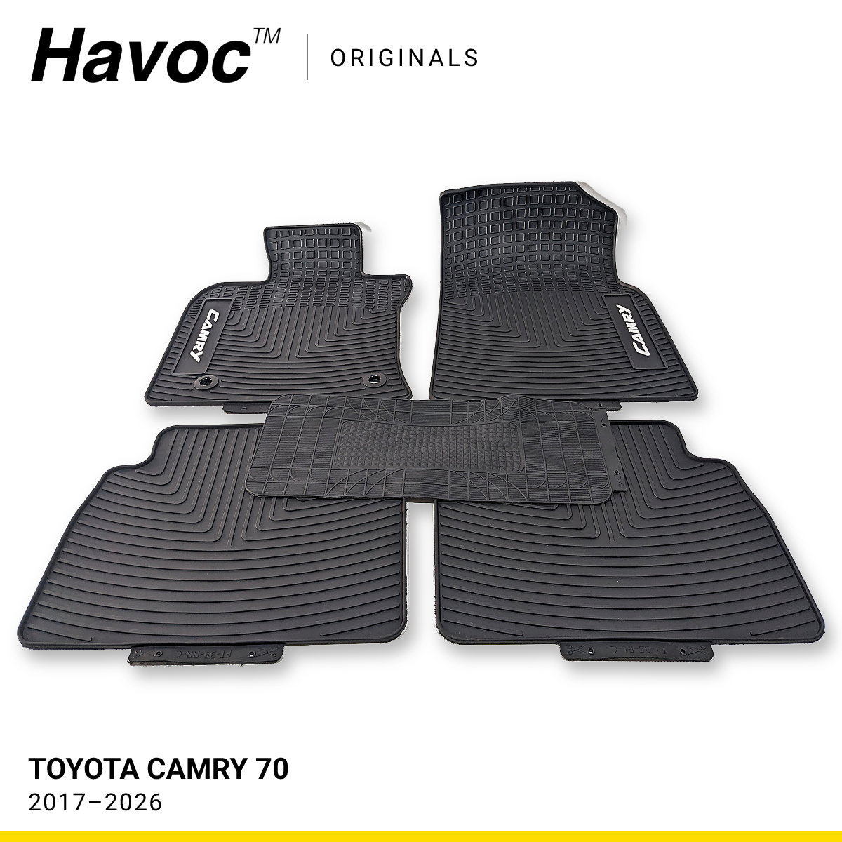 Килимки в салон Toyota Camry 70 2017–2026 з логотипом HAVOC Originals